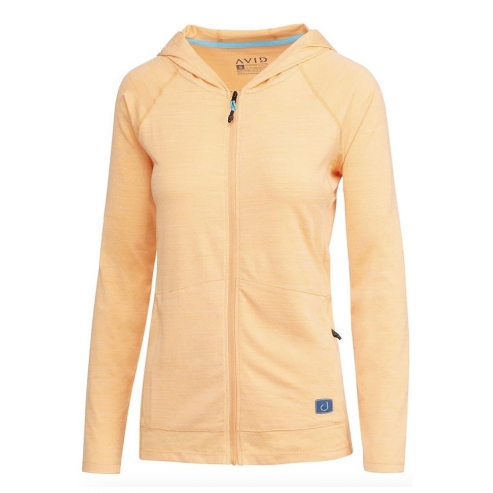 New AVID Pacifico Performance‎ Peach Zip Hoodie Moisture Wick UV Small